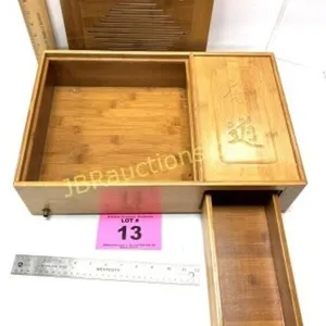 BAMBOO ASIAN BOX W DRAWER