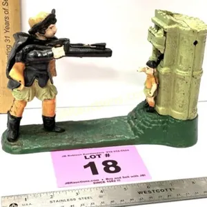 CAST IRON SHOOTING APPLE MECHANICAL BANK