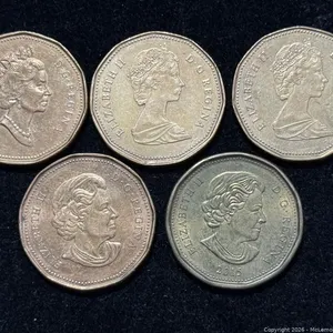 5 Canada Brass Dollars