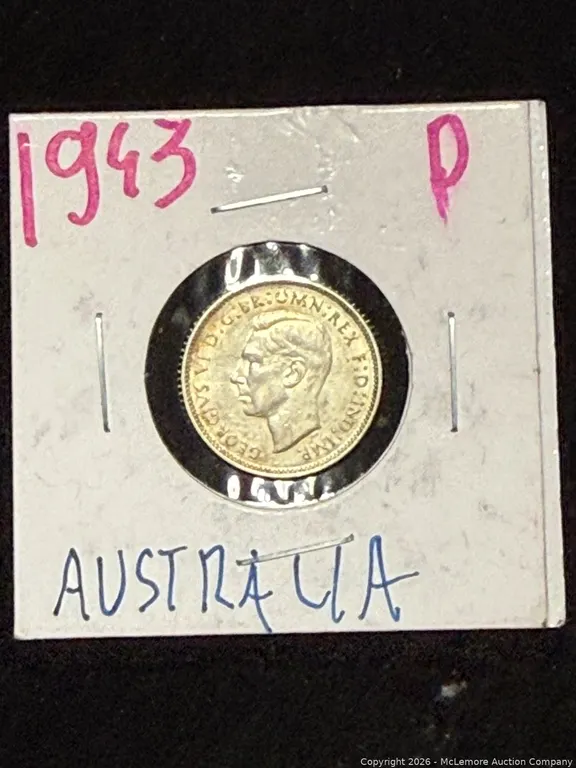 1943 D Australia 6 pence