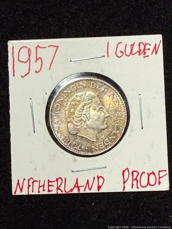 1957 1 Gulden Netherlands Proof