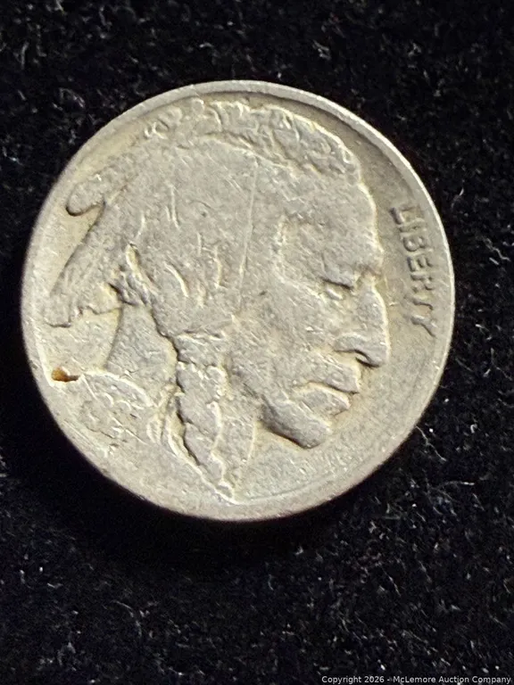 1927 Buffalo Nickel partially obscured date