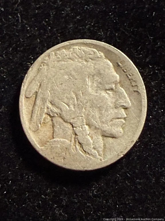 1927 Buffalo Nickel partially obscured date