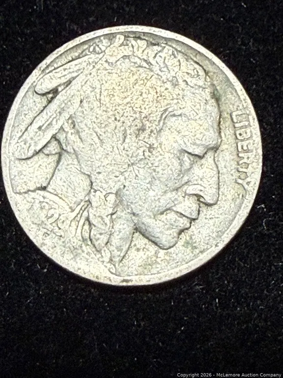 1929 Buffalo Nickel partially obscured date
