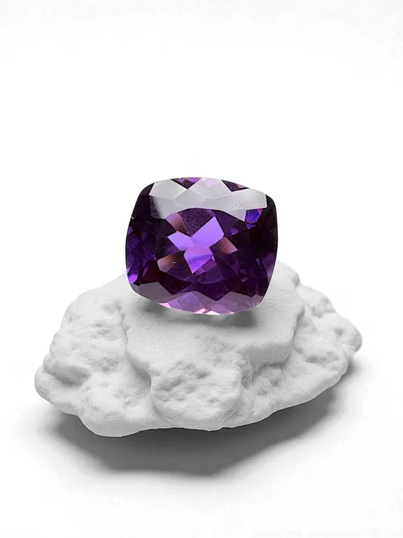 Certified 5.40ct Cushion Cut Boysenberry Sapphire