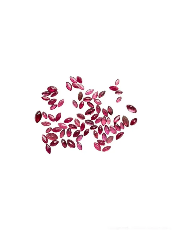 1.70x3.10mm - 3.0x5.0mm Marquise Cut Rubies Lot of 75