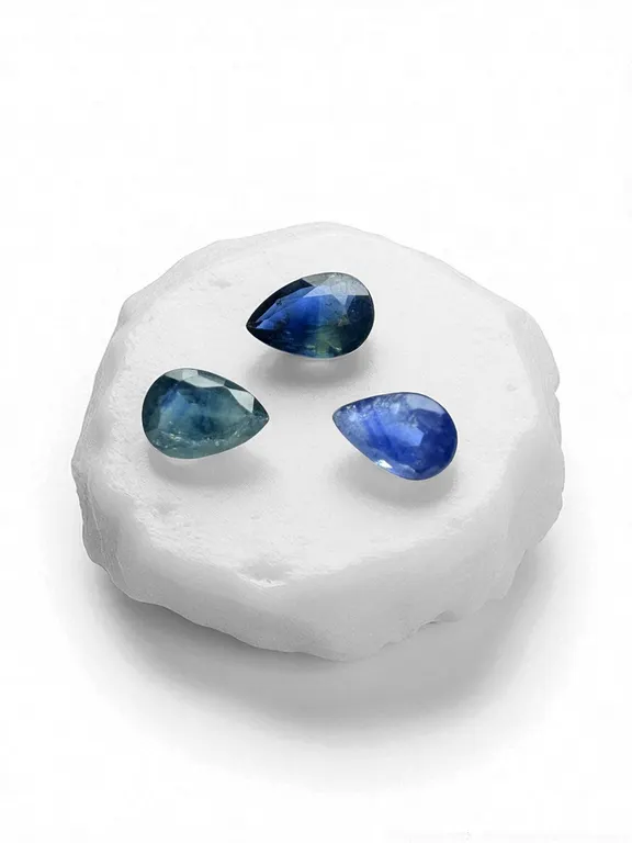 1.65ctw Pear Cut Blue Sapphire Lot of 3