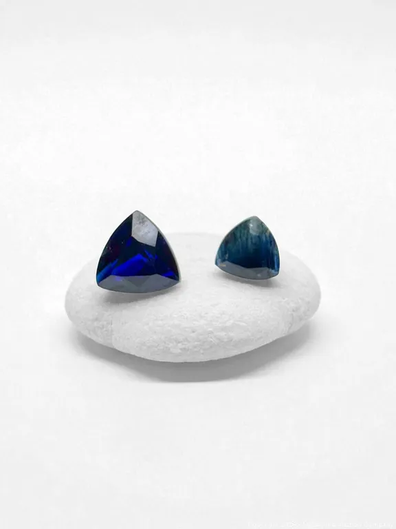 .80 ctw Trillion Cut Blue Sapphire Lot of 2