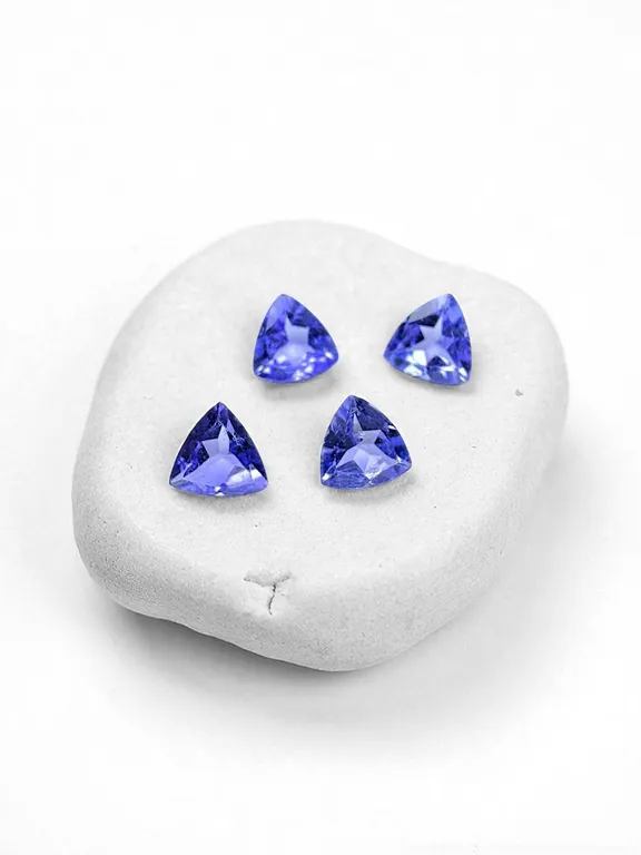 .85 ctw Trillion Cut Tanzanite Lot of 4