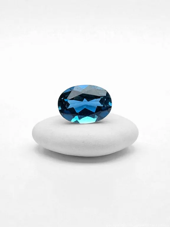 1.0ct Oval Cut London Blue Topaz