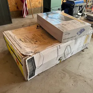 Unused Tuscany 33"x22"x7" 22-Gauge kitchen sink w/ Bootz porcelain steel bath tub
