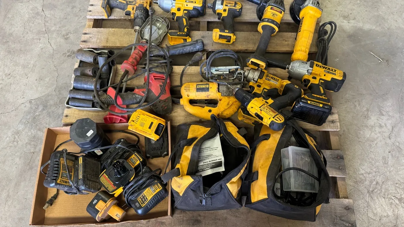 Assorted DeWalt power tools