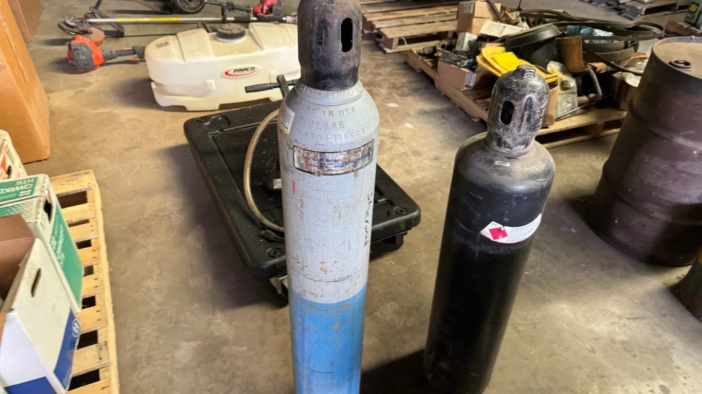 Acetylene & oxygen tanks