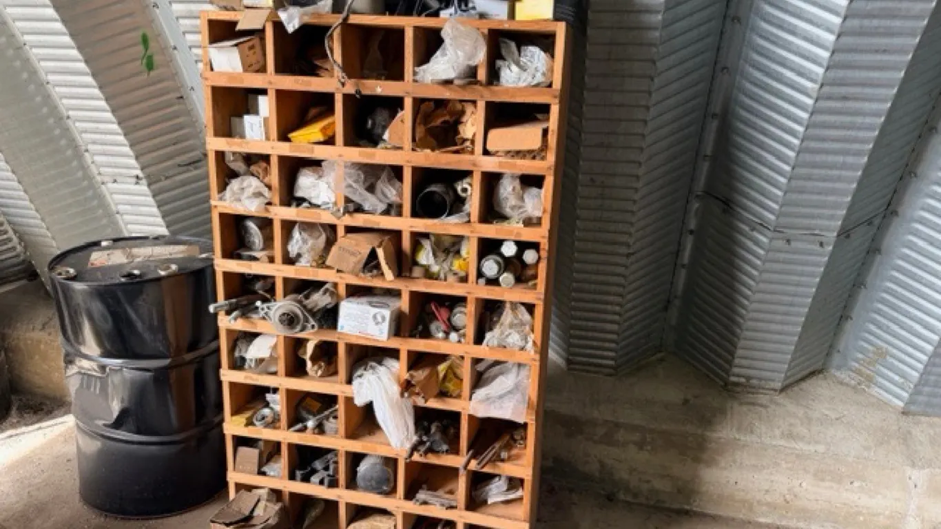 Wood organizer w/ contents