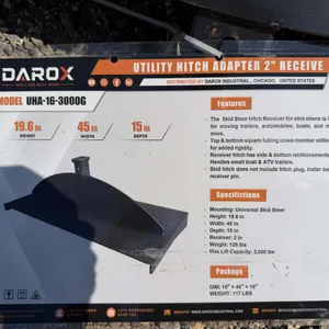 Darox UHA-16-3000G Skid Steer Hitch Adapter
 UNRESERVED