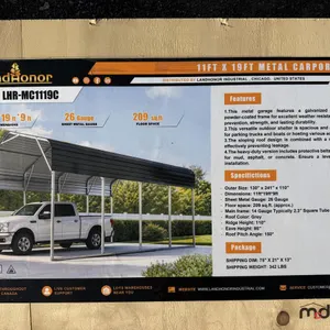 LandHonor 11' x 19' Metal Carport Kit
 UNRESERVED