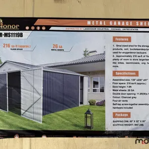 LandHonor LHR-MS1119B Metal Garage Shed
 UNRESERVED
