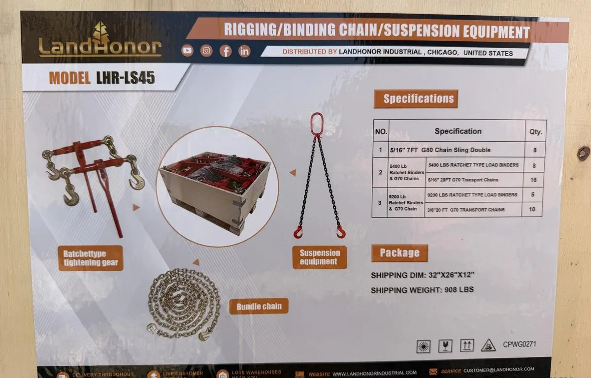 LandHonor LHR-LS45 Rigging & Binding Chain Package
UNRESERVED