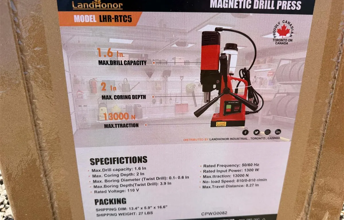 LandHonor LHR-RTC5 Magnetic Drill Press
UNRESERVED