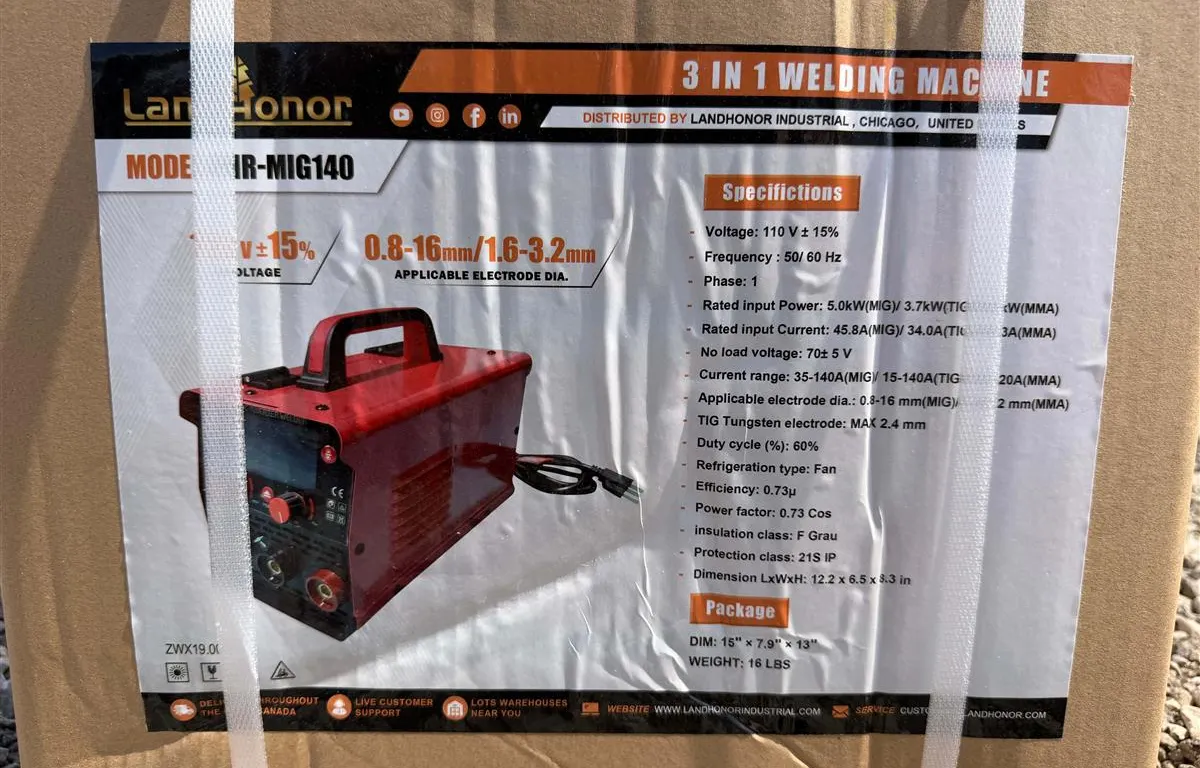 LandHonor LHR-MIG140 3-in-1 Welding Machine
UNRESERVED