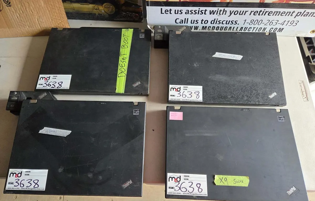 (4) Lenovo ThinkPad Laptop Computers
UNRESERVED