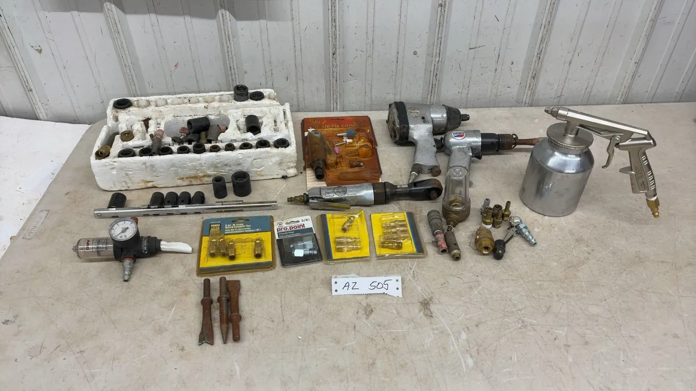 Air Tools and Accessories: Alltrade Air Impact Wrench, Campbell Hausfeld Air Hammer, ANI Spray Gun