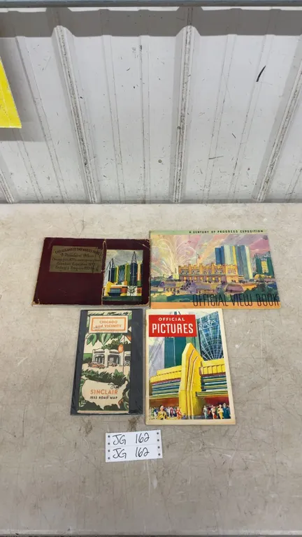3 Chicago and World's Fair Souvenir Albums: Chicago from 1833, Columbian Expo 1893, Century of
