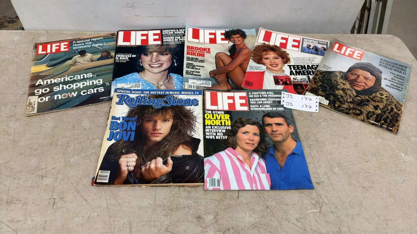 LIFE and Rolling Stone Magazines: 1971, 1982, 1983, 1986, 1987 Issues