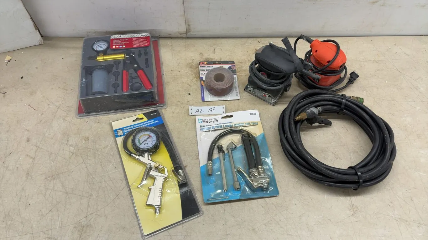 Mr. Blacksmith 8943409 Vacuum Pump and Brake Kit, Tire Inflator, Sander, Air Hose