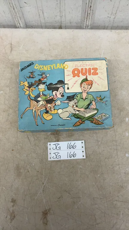 1940s-50s Jacmars Disneyland Electric Quiz Game Uses One Battery and Has 6 Cards