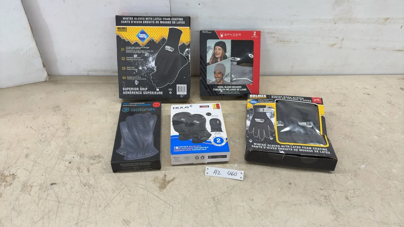 New, Holmes Workwear Winter Work Gloves, Spyder Beanies, Bula+ Balaclavas, Isotoner Gloves