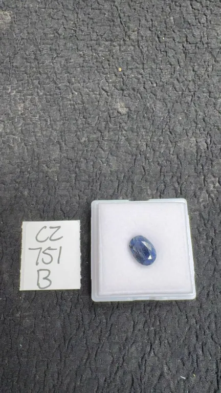 6.8 Carat Natural Untreated Blue Sapphire, Oval Cut, 8.7mm x 12.1mm
