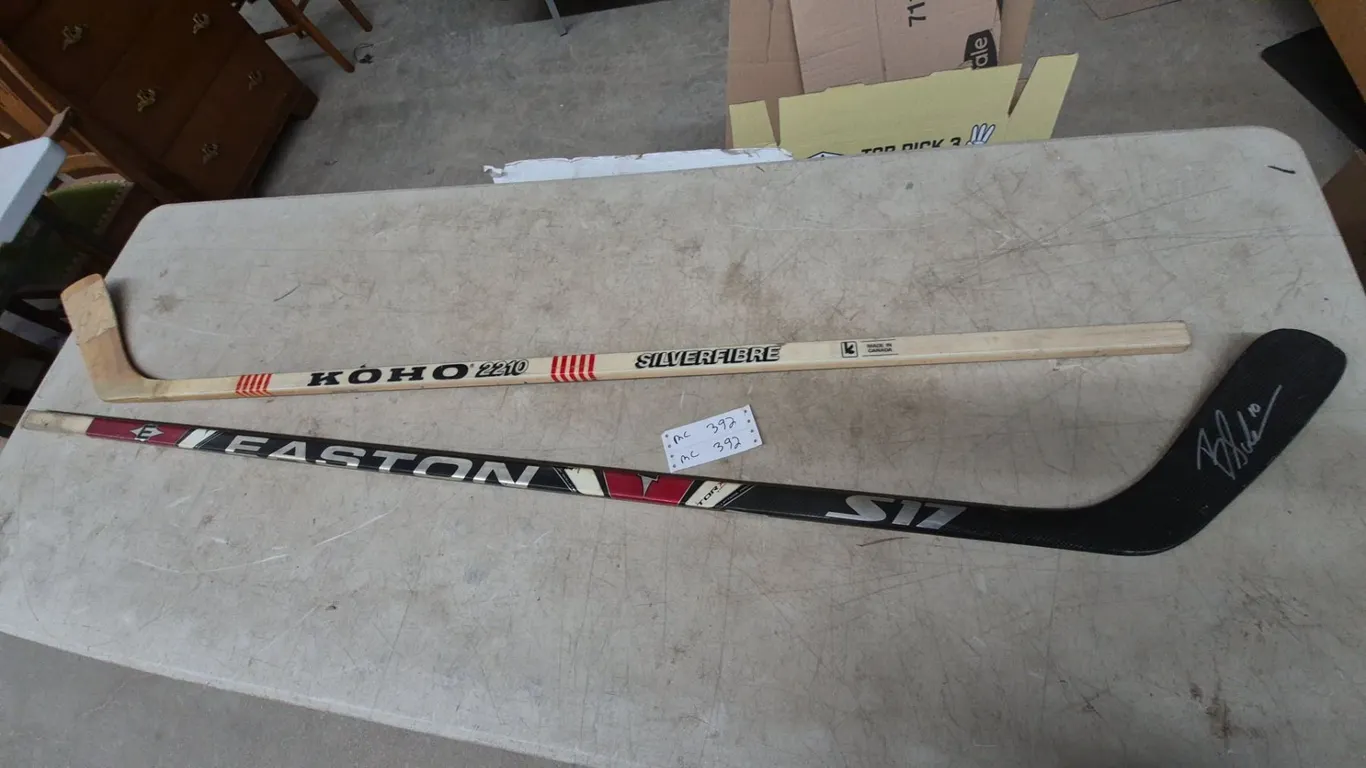 Two Hockey Sticks: Easton S17 Composite Stick Signed by "B. Kessel 10” and Koho 2210 Silverfibre