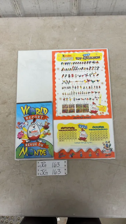 1977 Kinder Surprise Toy Collection Calendar and First Edition Kinder Surprise World Report