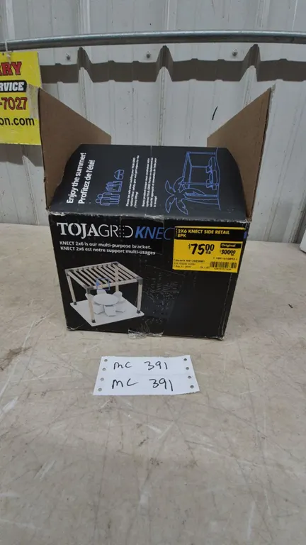 Toja Grid Knect 2 × 6 Multi-Purpose Bracket, 2 × 6 Top/Dessus, and Hardware