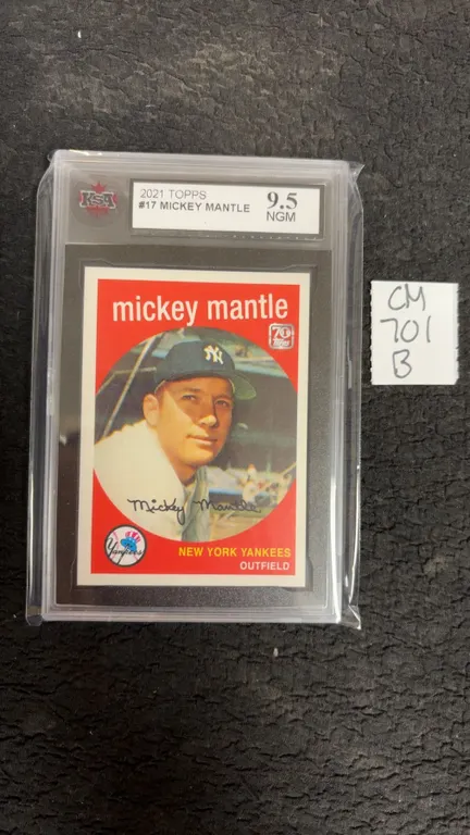 Graded Mickey Mantle New York Yankees Card