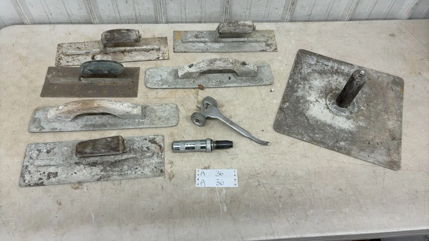 Plastering or Cement Finishing Trowels, Floats, Edger, and Vessel Impact Driver