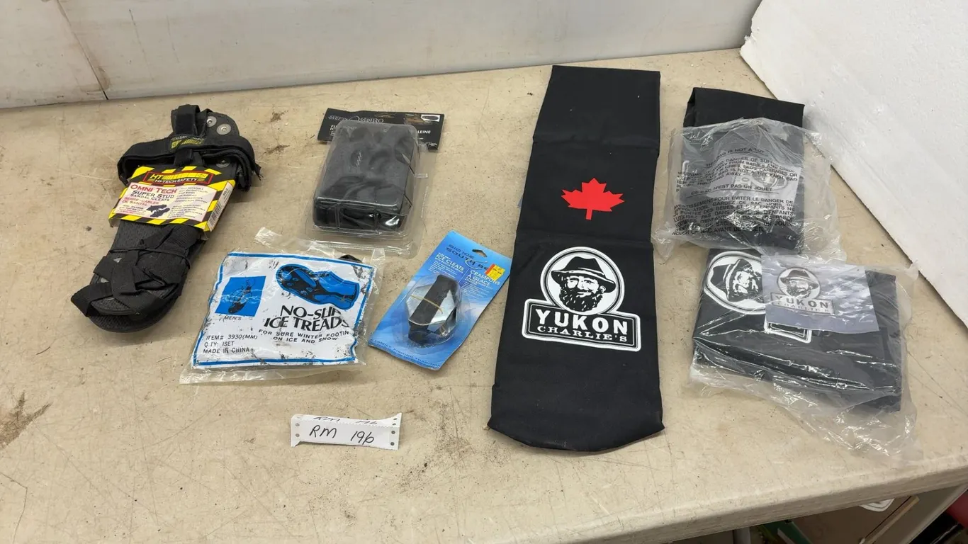 New 3 Yukon Charlie's Snowshoe Bags, HT Hi-Tech Omni Tech Super Stud Sandal Cleats
