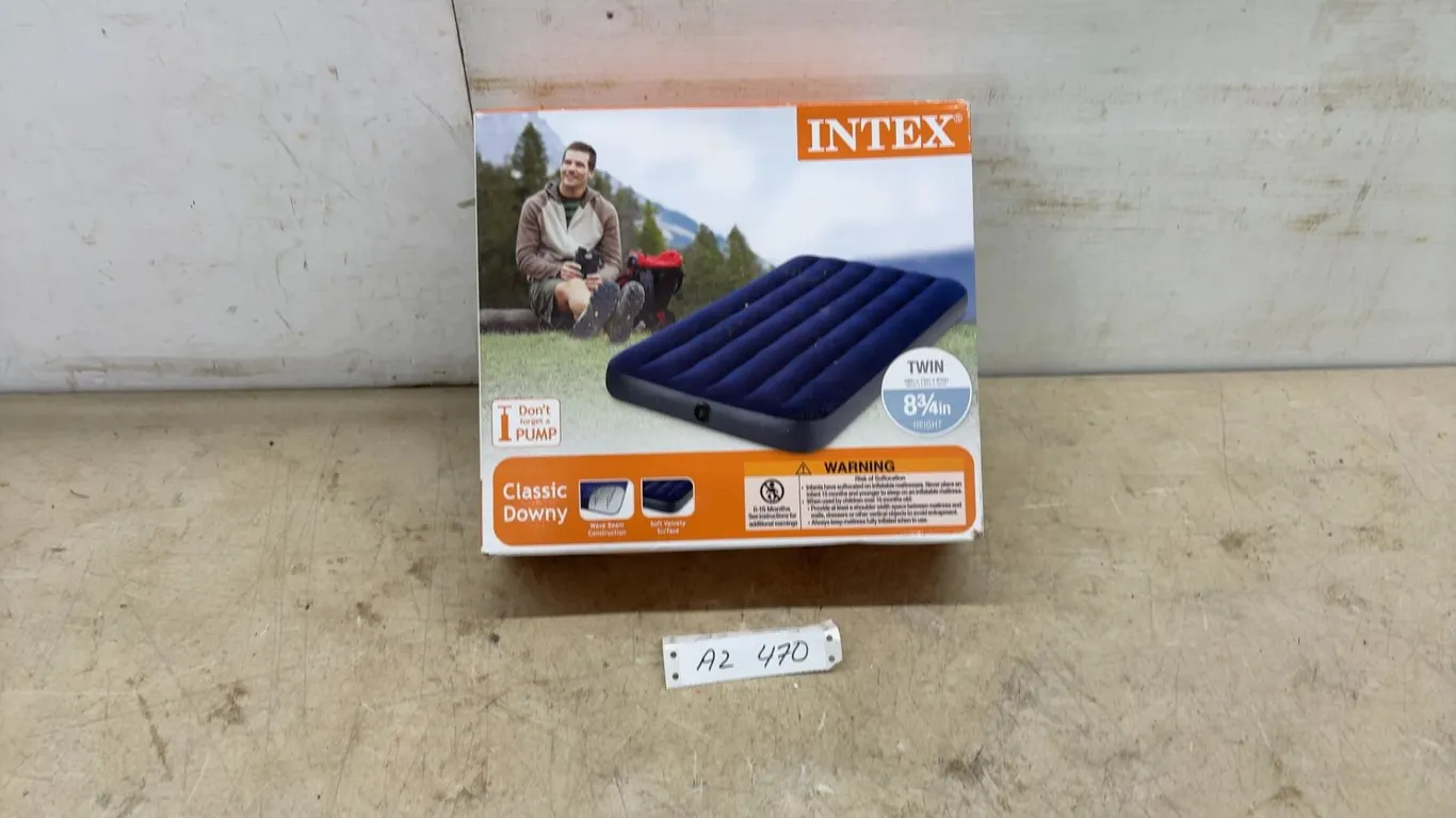 New Intex Classic Downy Twin Air Mattress, 39” x 75” x 8 3/4”