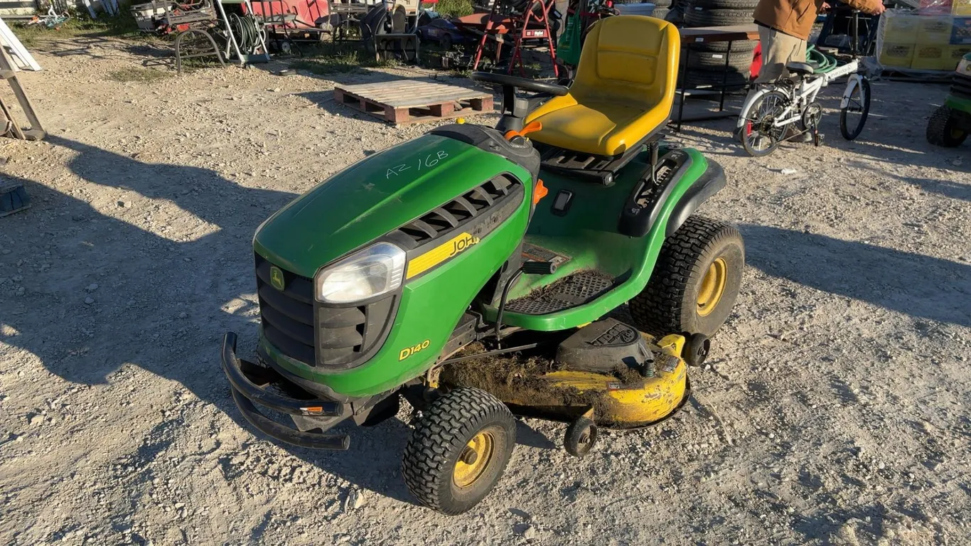 John Deere D140 Lawn Mower, 48” Cut, 22hp (Runs and Drives)
