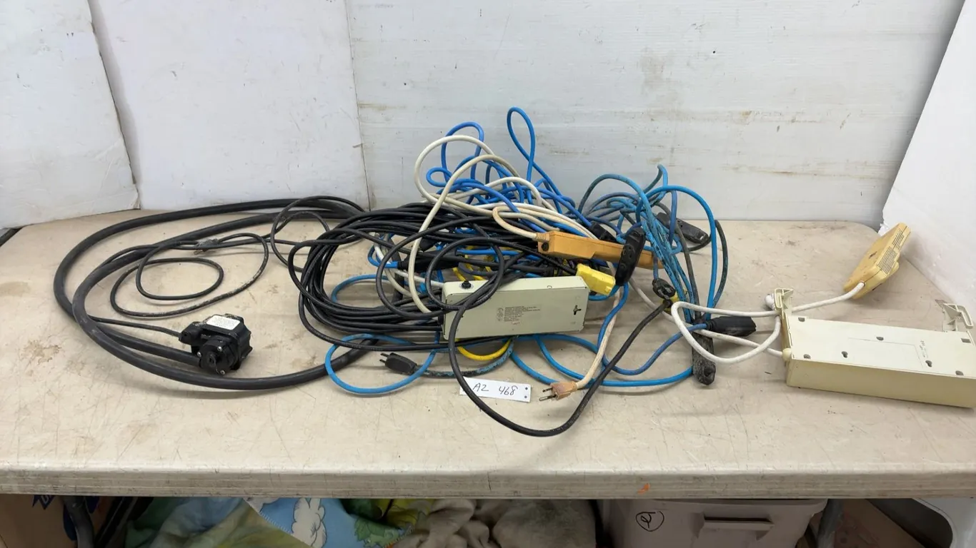 Octopus Pile of Extension Cords and Power Bars