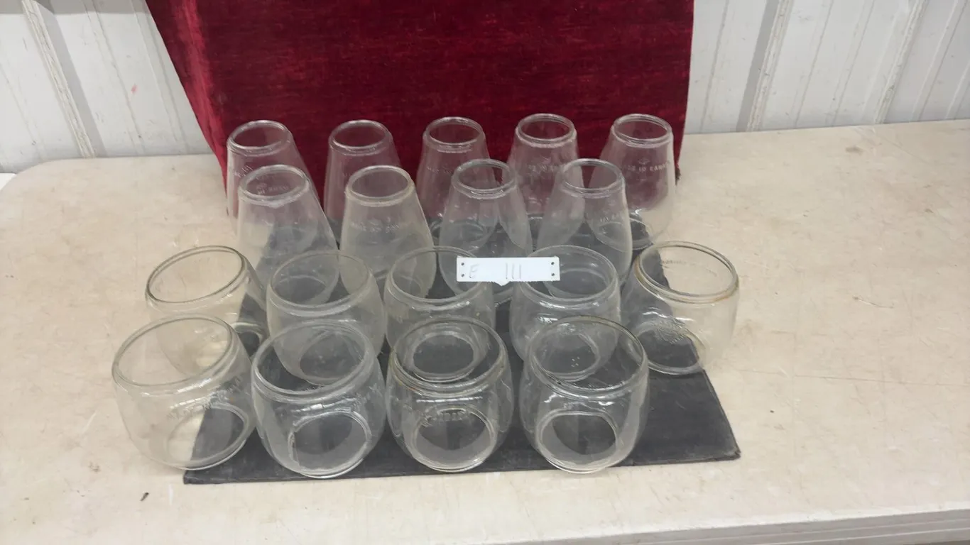 Vintage Glass Globes, Set of 18