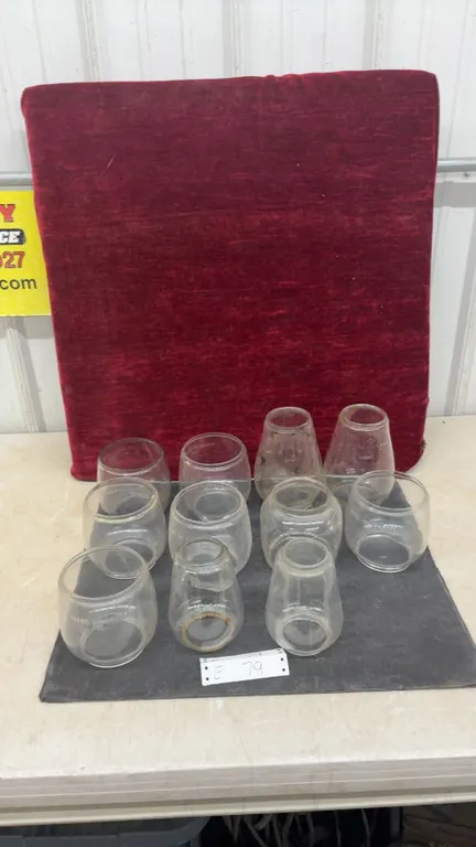 Lot of 11 Vintage Clear Glass Lantern Globes