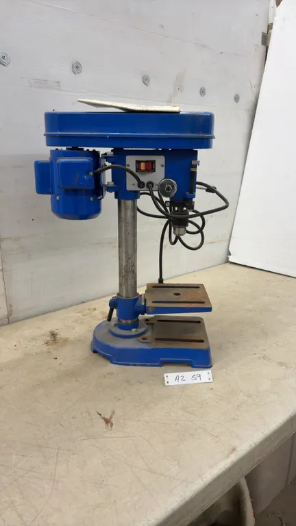 Blue 13mm Benchtop Drilling Machine with 1/3 Horsepower 120V Motor and Instruction Manual