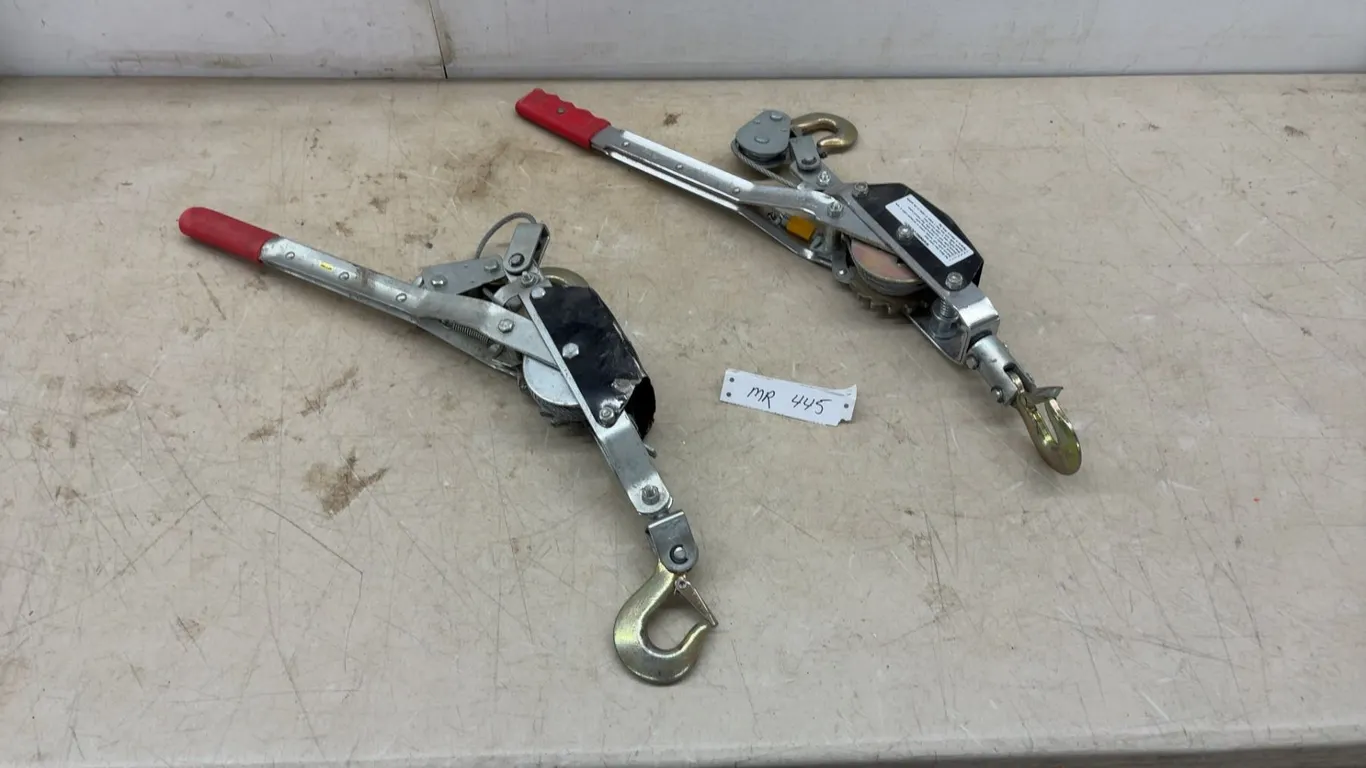 Sealey CP2000 2-Ton Cable Puller Come-Along Hand Winches, Lot of 2