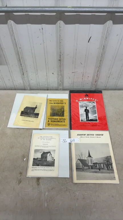 5 Vintage Booklets In Winnipeg: Historical Sites and Monuments, Kildonan Presbyterian Church, O