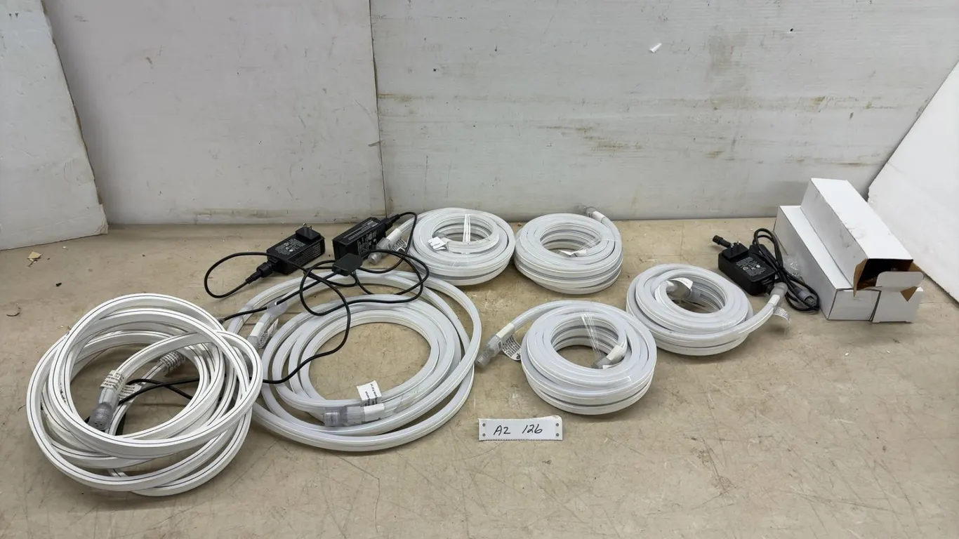 Brightech LED Neon Rope Lights, 24V DC, Outdoor, With Power Adapters and Remote