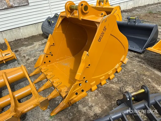 2026 Warrior WBRC20-1400 53 in Digging Excavator Bucket - Fits Cat 320 / 20 - 25 ton (Unused)