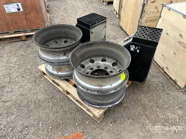 Quantity of (2) Truck Tool Boxes & (4) Rims