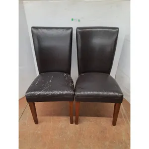 * (2) Armless High Back Dining Chairs - 39" High x 19" Wide - PU Only